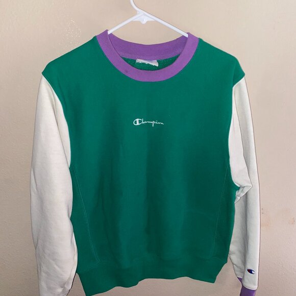 🟣💚 “Retro Rumble: Champion of Colorblocking” – Size Small - Picture 1 of 4